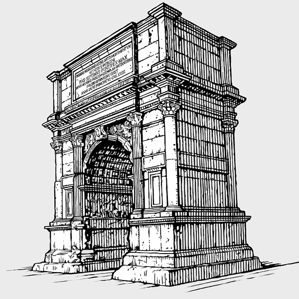 ローマにあるティツスの凱旋門 雄弁に語る歴史の証人
