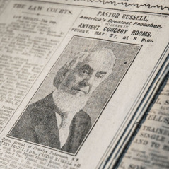 The Irish Times newspaper advertises Brother Russell’s public talk