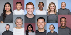Smiling Witnesses of different ages and races