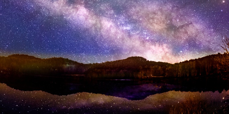 The starry night sky