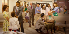 People being welcomed to the Lord’s Evening Meal