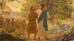 Jesus takes a deaf man away from a crowd before healing him