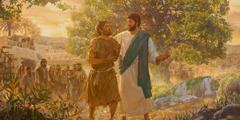 Jesus takes a deaf man away from a crowd before healing him