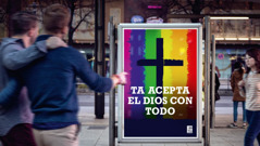 Un advertisement na iglesia que ta permiti con el homosexualidad.