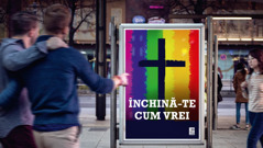 Slogan promovat de o biserică ce tolerează homosexualitatea