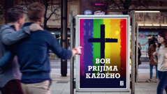 Reklama cirkvi, ktorá toleruje homosexualitu