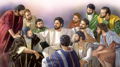 Ježíš s 11 věrnými apoštoly