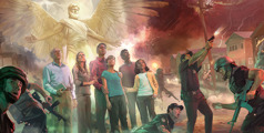 ملاك يحمي شعب يهوه خلال الهجوم