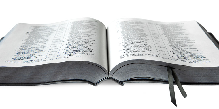 An open Bible