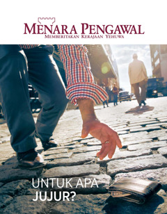 Sampul majalah Menara Pengawal, Januari 2016 | Untuk Apa Jujur?