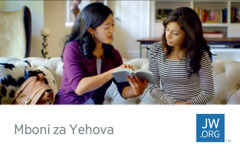 A jw.org contact card showing one of Jehovah’s Witnessing reading a scripture to a person