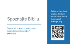 Zadná strana vizitky s logom jw.org