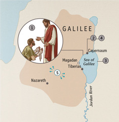 Cities in Galilee where Jesus healed people
