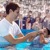 A boy is baptized