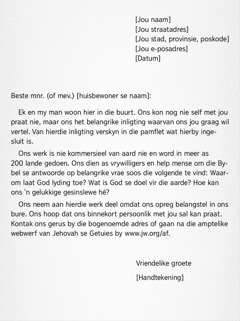 ’n Voorbeeldbrief