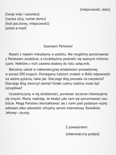 Przykładowy list