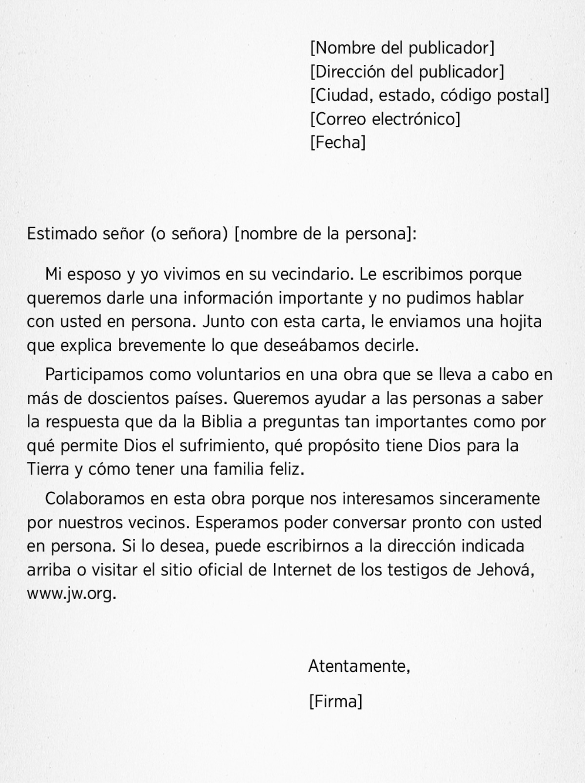 Ejemplo De Carta Formal Para Un Amigo - Ejemplo Sencillo