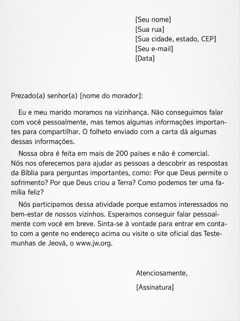 Um modelo de carta