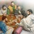 Jesus and his faithful apostles reclining at a table for the Lord’s Evening Meal