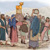The Israelites dancing around the golden calf.