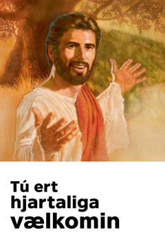 Ein innbjóðing til høgtíðina til minni um deyða Jesusar, sum eitur ’Tú ert hjartaliga vælkomin!’