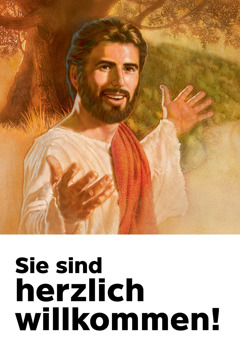 Eine Einladung zum Gedächtnismahl mit dem Titel „Sie sind herzlich willkommen!“.