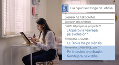 Peteĩ párte pe vidéo héravagui “Javyʼákena jajapóvo disípulo: Jaasepta Jehová ajúda: Eipuru umi erramiénta oĩva einvestiga hag̃ua”. Nilda oipuru pe “Gía oipurúva testígo de Jehová” oheka hag̃ua informasión oñeʼẽva pe kreasiónre