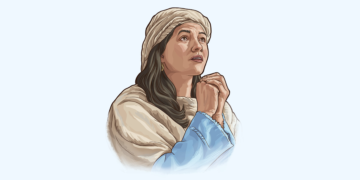 hannah prays clipart