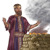 Kuningas Saul ülbelt altaril põletusohvrit ohverdamas.
