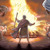 Eliasz, prorocy Baala i inne osoby oglądają, jak ogień z nieba trawi ofiarę całopalną, która znajduje się na ołtarzu.