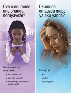 Okavapira nga “Ove u noumune uṋe ohunga noruyaveze?” na inga “Okumuna omauzeu mape ya aku yanda?”