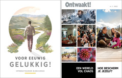 De ‘Voor eeuwig gelukkig!’-brochure en ‘Ontwaakt!’ nr. 1 2022.