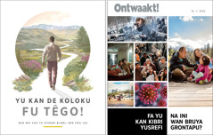 A „Koloku fu têgo!”-brochure nanga na „Ontwaakt!” Nr. 1 2022.