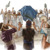 Izraelici tańczą i śpiewają, podczas gdy Lewici niosą Arkę Przymierza.