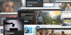 Captures de pantalla de la pàgina d’inici de jw.org amb diversos articles de portada en diferents idiomes.