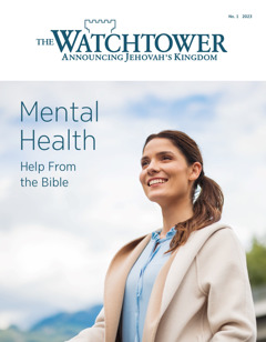 El “The Watchtower” Num. 1 2023 que tiene titulo “Mental Health—Help From the Bible.”