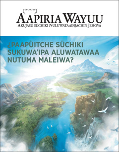 Tü rewiisütakat «Aapiria Wayuu» kanüliaka «¿Paapüitche süchiki Sukuwaʼipa Aluwatawaa nutuma Maleiwa?»
