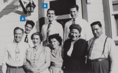 Léonce Crépeault ndi John Rae limodzi ndi anzake.