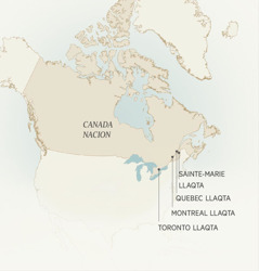 Iñiqmasinchik Leonce Crepeaultmi kay llaqtakunapi Diosmanta willakurqa: Sainte-Marie, Quebec, Montreal hinaspa Toronto llaqtapi