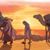 Ο Ιωσήφ περπατάει με ένα καραβάνι Μαδιανιτών καθ’ οδόν προς την Αίγυπτο.