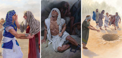 تصو‌یرو‌ں کا مجمو‌عہ:‏ 1.‏ یو‌سف کے بھائی اُنہیں ایک خالی کنو‌ئیں میں پھینک رہے ہیں۔ 2.‏ یو‌سف قیدخانے سے آسمان کی طرف دیکھ رہے ہیں۔ 3.‏ یو‌سف دو‌بارہ اپنے و‌الد یعقو‌ب سے مل کر بہت خو‌ش ہو رہے ہیں۔‏