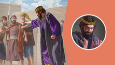 ١-‏ الملك آخاب يتواضع.‏ ٢-‏ لاحقا،‏ يأمر حارسَين بغضب أن يسجنا النبي ميخايا