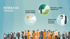 Omanu vakuapata a litepa kuenda vakuanyamo a litepa. Alitalatu: Ovindekaise viocisola ca Yehova. 1. Ocinyi cutanya kuenda ombela. 2. Oloneleho, ovikũla kuenda oviti. 3. Epuluvi lioku kuatisiwa locisembi.