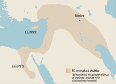 Shiyaakua tü mapa eeʼiyatakat tü mma suluwataakalü aaʼu Asiria soʼutpünaa juyakat 670 süpülapünaa wakalia. Jaʼyasü sünülia Egipto, tü mma pasanainkat sünain paala chajatka Chipre jee Nínivie.