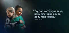 Ty rehake tihoe “Tsy ho tsiarovegne sasa, ndra hiheregne am-po ao ty raha taloha” boake amy ty Isaia 65:17, miseho agnila i rahavave roe mifamihigneo eo. Trea amo o sareo eo tie falefale iareo.