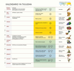 Dibhokiso adi di kombisako mazumbelo a kalendario ya Txijudha, mitxima ya kona, mibuso, matxelo ni siyalo.