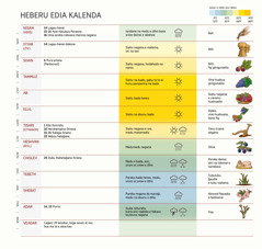 Ina kaha ai e atoa mauana (chart) ese Heberu taudia edia hua, aria, bona nega toadia e hahedinaraimu.