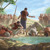 جِدعون به مردان اسرائیلی که آب می‌نوشند نگاه می‌کند.‏ یکی از آن‌ها با دستش آب می‌خورد در حالی که بقیه زانو زده و آب می‌خورند.‏
