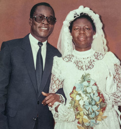 Israel and Dorcas on their wedding day.