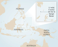 Reetalil li tenamit re Indonesia ut jalan chik ebʼ li tenamit li wank saʼ xsutam. Saʼ jun rehebʼ nakʼutunk chi nim li naʼaj li sutsu chi haʼ re Sangir Besar.